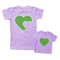 Mommy and Me Outfits Heart on Heart Love Green Cotton