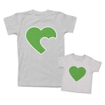 Mommy and Me Outfits Heart on Heart Love Green Cotton