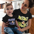 Mommy and Me Outfits Mama Baby Wolf Paw Prints Cotton