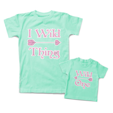 Mommy and Me Outfits I Love Wild Thing Heart Wild 1 Heart Arrow Cotton