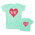 Mommy and Me Outfits Love Heart Red Cotton