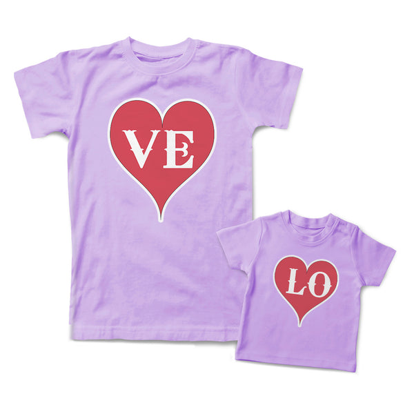 Mommy and Me Outfits Love Heart Red Cotton