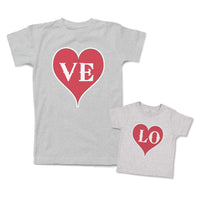 Mommy and Me Outfits Love Heart Red Cotton