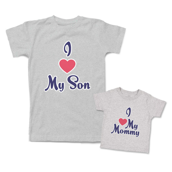 Mommy and Me Outfits I Love My Son Mommy Heart Cotton