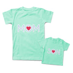 Mommy and Me Outfits Mom Son Heart Mother Pink Love Cotton