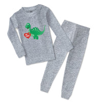 Baby & Toddler Pajamas Valentine Dragon Be Mine Dinosaurs Dino Trex Cotton