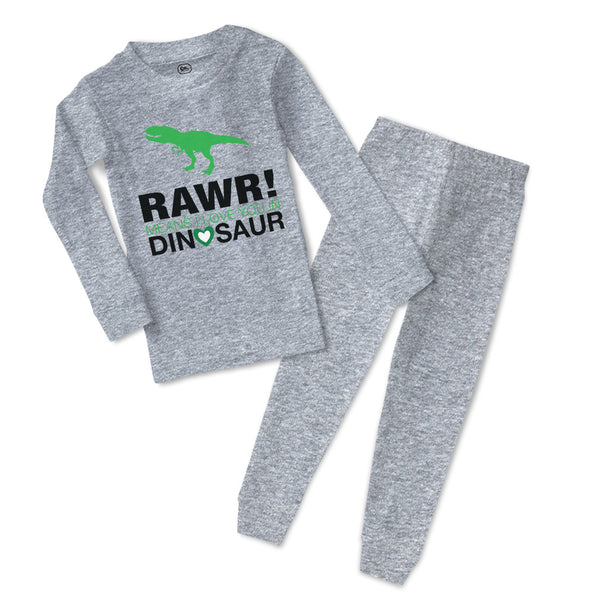 Baby & Toddler Pajamas Rawr Means I Love You in Dinosaur Dinosaurs Dino Trex