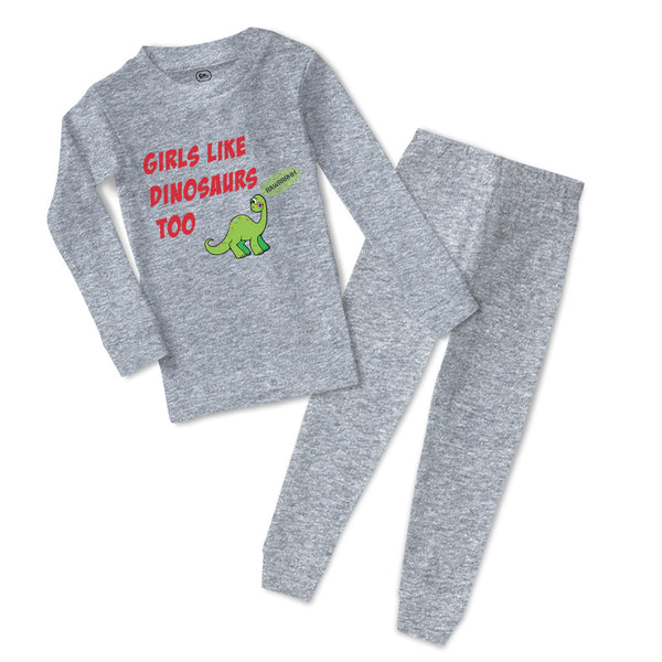 Baby & Toddler Pajamas Girls like Dinosaurs Too Dinosaurs Dino Trex Cotton