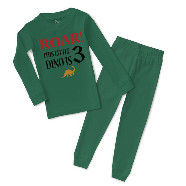 Baby & Toddler Pajamas Roar! This Little Dino Is 3 Years Old Dinosaurs Birthday