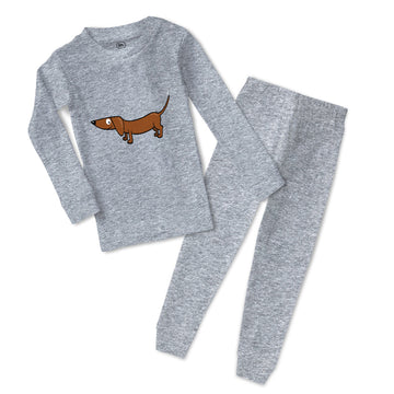Baby & Toddler Pajamas Dachshund Dog Lover Pet Sleeper Pajamas Set Cotton