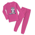 Baby & Toddler Pajamas Raccoon Hockey Player Animals Funny Humor Cotton