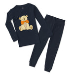 Baby & Toddler Pajamas Teddy Bear with Bow Sleeper Pajamas Set Cotton
