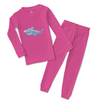 Baby & Toddler Pajamas Shark Smiling Ocean Sea Life Sleeper Pajamas Set Cotton