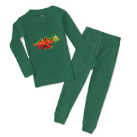 Baby & Toddler Pajamas Dinosaur Red Facing Right Dinosaurs Dino Trex Cotton