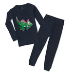 Baby & Toddler Pajamas Dinosaur Green Facing Right Dinosaurs Dino Trex Cotton