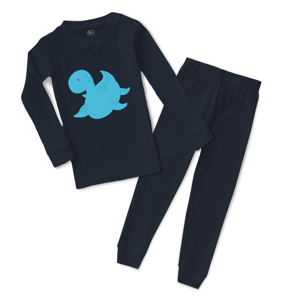 Baby & Toddler Pajamas Dino Blue Dinosaurs Dino Trex Sleeper Pajamas Set Cotton