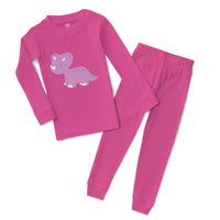 Baby & Toddler Pajamas Dino Purple Dinosaurs Dino Trex Sleeper Pajamas Set