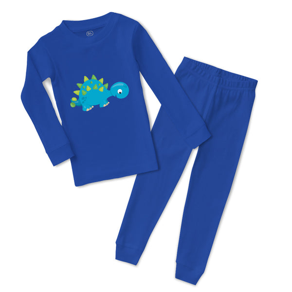 Baby & Toddler Pajamas Baby Dino Blue Dinosaurs Dino Trex Sleeper Pajamas Set