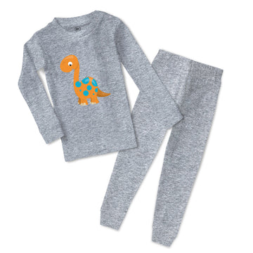 Baby & Toddler Pajamas Baby Dino Orange Dinosaurs Dino Trex Sleeper Pajamas Set