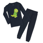 Baby & Toddler Pajamas Baby Dino Green Dinosaurs Dino Trex Sleeper Pajamas Set