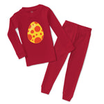 Baby & Toddler Pajamas Yellow Red Egg Dinosaurs Dino Trex Sleeper Pajamas Set