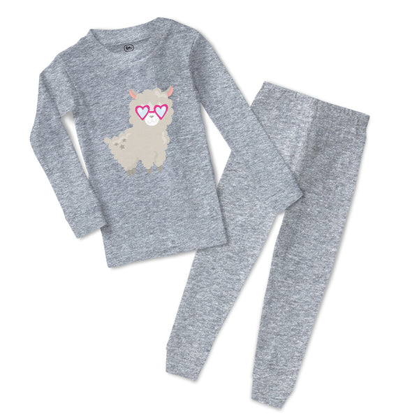 Baby & Toddler Pajamas Llama Glasses Zoo Funny Sleeper Pajamas Set Cotton