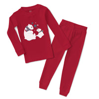 Baby & Toddler Pajamas Polar Bear Mom Snow Zoo Funny Sleeper Pajamas Set Cotton