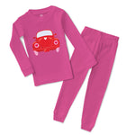 Baby & Toddler Pajamas Valentine Transport Red Car Auto Transportation Cotton