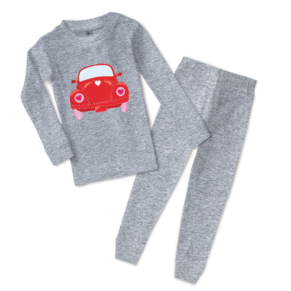 Baby & Toddler Pajamas Valentine Transport Red Car Auto Transportation Cotton