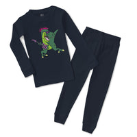 Baby & Toddler Pajamas Dino Rock Star Dinosaurs Dino Trex Sleeper Pajamas Set