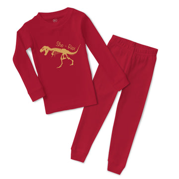 Baby & Toddler Pajamas She-Rex Dinosaurus Dino Trex Girl Sleeper Pajamas Set