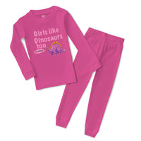Baby & Toddler Pajamas Girls like Dinosaurs Too Dinosaurus Dino Trex Cotton