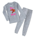 Baby & Toddler Pajamas She Rex Dinosaurus Dino Trex Girl Sleeper Pajamas Set