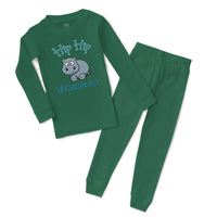 Baby & Toddler Pajamas Baby Hippo Hippopotamus Hip Hip Hooray White Animals Zoo
