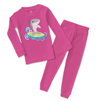 Baby & Toddler Pajamas Shark Surfing Animals Ocean Sleeper Pajamas Set Cotton