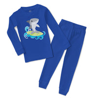 Baby & Toddler Pajamas Shark Surfing Animals Ocean Sleeper Pajamas Set Cotton