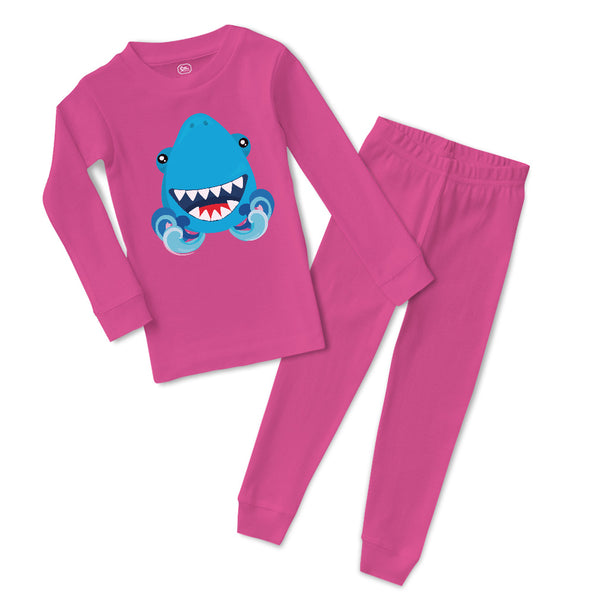 Baby & Toddler Pajamas Shark Face Animals Ocean Sleeper Pajamas Set Cotton