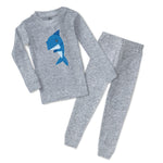 Baby & Toddler Pajamas Navy Shark Animals Ocean Sleeper Pajamas Set Cotton