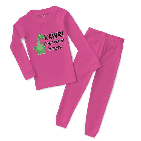 Baby & Toddler Pajamas Rawr! Means I Love You in Dinosaur Dino Cotton