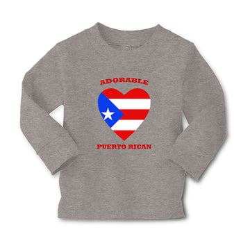 Baby Clothes Adorable Puerto Rican Heart Countries Boy & Girl Clothes Cotton