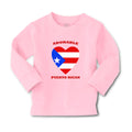 Baby Clothes Adorable Puerto Rican Heart Countries Boy & Girl Clothes Cotton