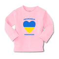Baby Clothes Adorable Ukrainian Heart Countries Boy & Girl Clothes Cotton