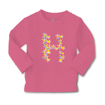 Baby Clothes Flowers H Letter Initial Monogram Boy & Girl Clothes Cotton