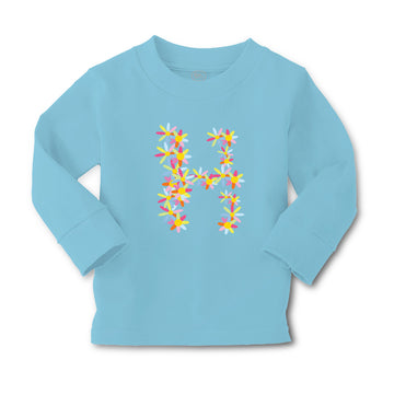 Baby Clothes Flowers H Letter Initial Monogram Boy & Girl Clothes Cotton