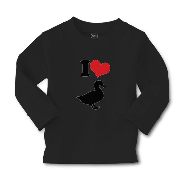 Baby Clothes I Love Silhouette Duck Aquatic Bird Boy & Girl Clothes Cotton - Cute Rascals