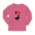 Baby Clothes I Love Silhouette Duck Aquatic Bird Boy & Girl Clothes Cotton - Cute Rascals