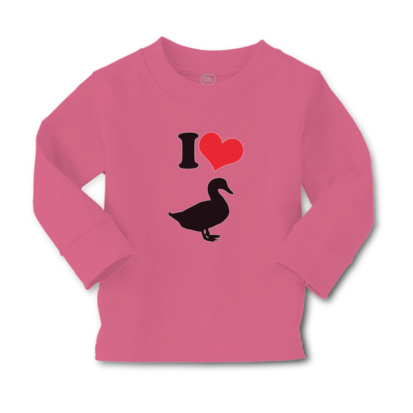 Baby Clothes I Love Silhouette Duck Aquatic Bird Boy & Girl Clothes Cotton - Cute Rascals