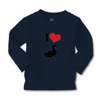 Baby Clothes I Love Silhouette Duck Aquatic Bird Boy & Girl Clothes Cotton - Cute Rascals