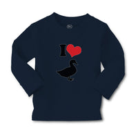 Baby Clothes I Love Silhouette Duck Aquatic Bird Boy & Girl Clothes Cotton - Cute Rascals