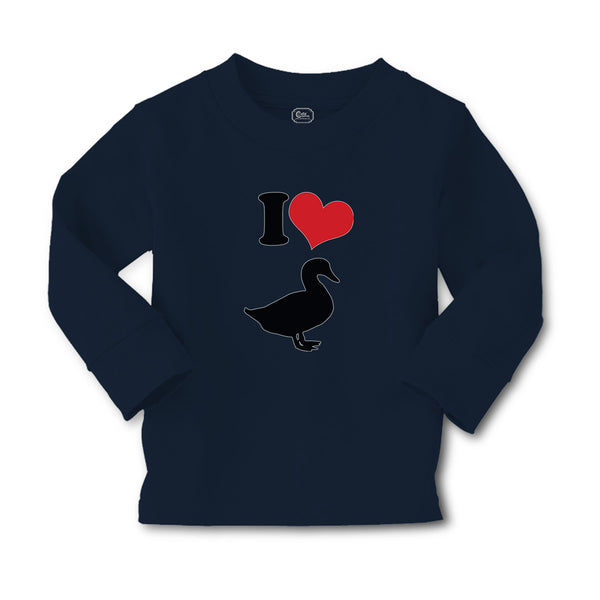 Baby Clothes I Love Silhouette Duck Aquatic Bird Boy & Girl Clothes Cotton - Cute Rascals